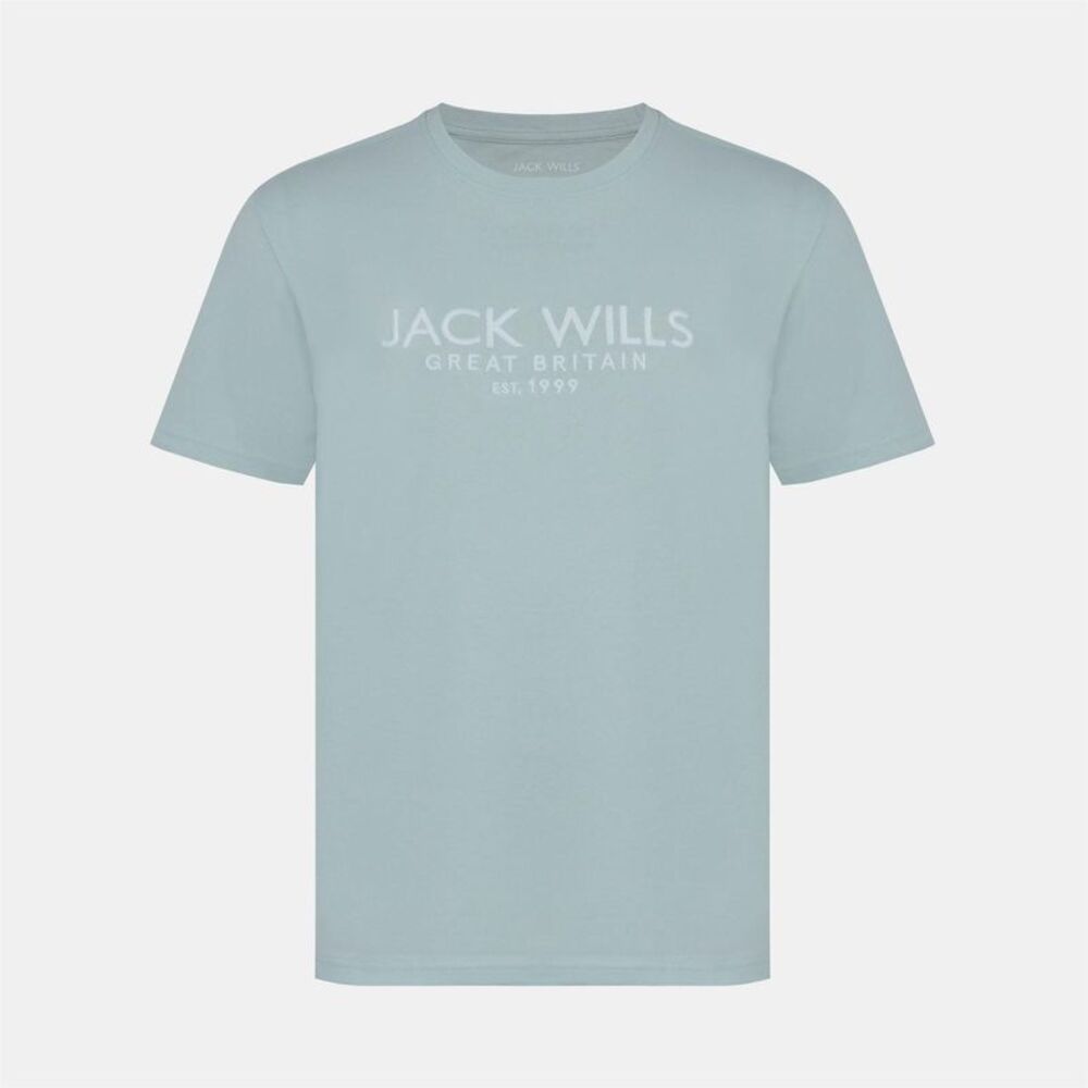 Jack Wills Mens Carnaby Logo T-Shirt / Light Blue